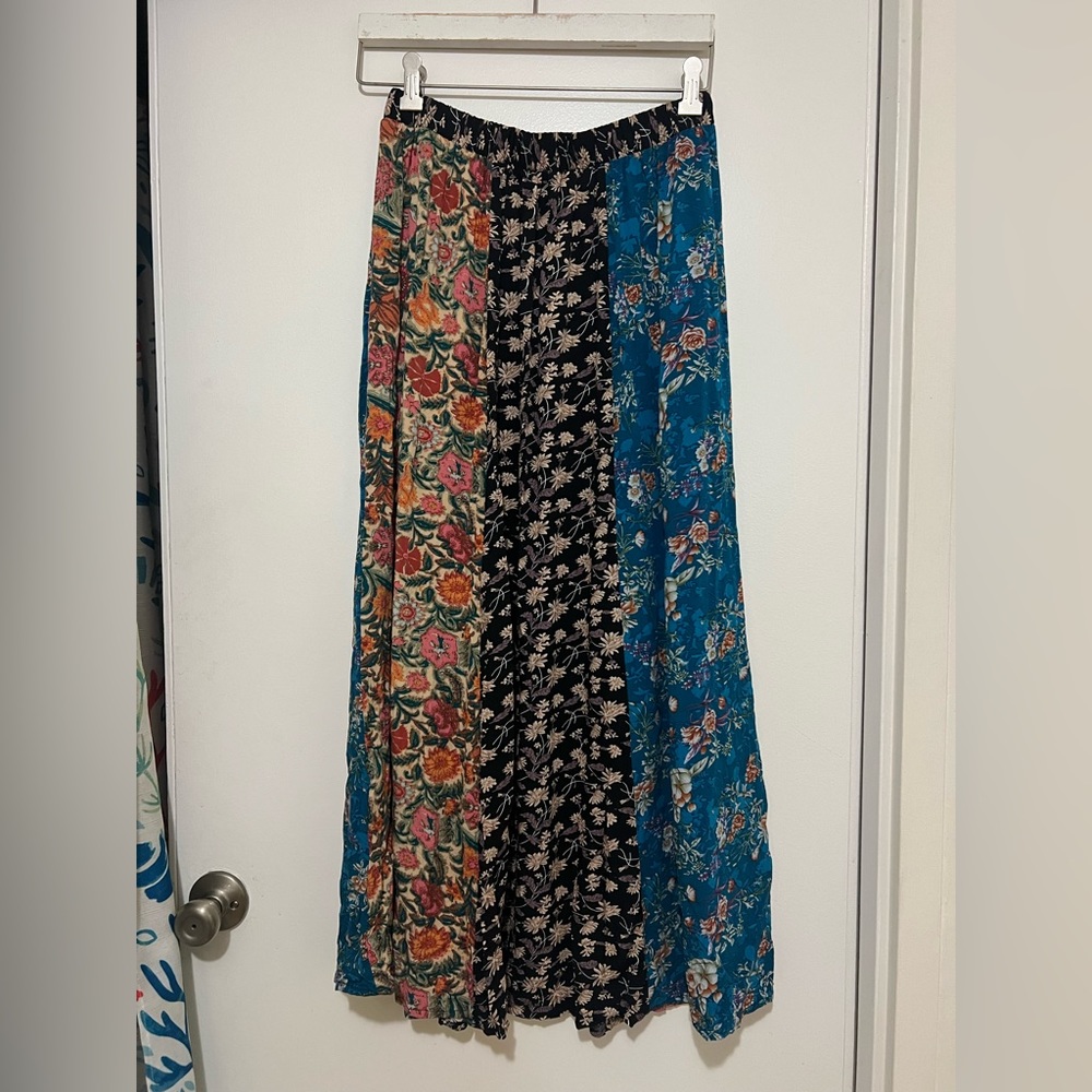 NATURAL LIFE Colorful Floral Maxi Skirt